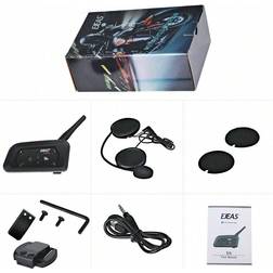 Shein EJEAS V6 PRO Bluetooth Motorcycle Helmet Intercom Headset with 1200M BT Wireless Interphone Communicator for Riders Waterproof