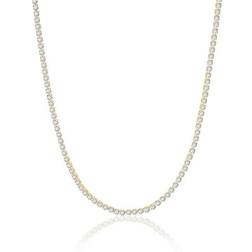 Sif Jakobs Jewellery Chaînette SJ-N2872-CZ-YG-38 925 Argent Jaune Doré