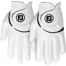 FootJoy WeatherSof 2023 Golf Glove 2-Pack, White/Black, LH