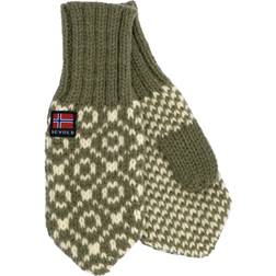 Devold Svalbard Wool Mitten Olive/offwhite