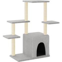 vidaXL Albero Per Gatti Con Tiragraffi In Sisal Grigio Chiaro 97.5 cm Cod MXL
