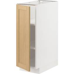 IKEA Metod White/Forsbacka Oak Förvaringsskåp 30x88cm