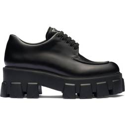 Prada Men's Monolith Lug-Sole Leather Derby Shoes NERO UK11.5D US