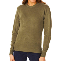 Light & Shade Supersoft Crew Neck Knit Jumper - Khaki