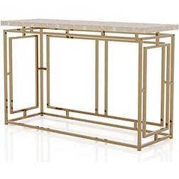 Furniture of America Teza Contemporary Gold Champagne Console Table 15.8x47.2"