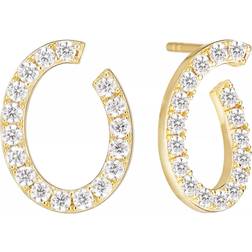 Sif Jakobs Jewellery Boucles d'oreilles à fermoir à poussette SJ-E2321-CZ-YG 925 Argent Jaune Doré