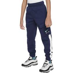 Nike Older Kid's Air Fleece Cargo Trousers - Midnight Navy/Summit White