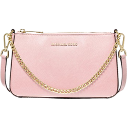 Michael Kors Jet Set Medium Saffiano Leather Crossbody Bag - Powder Blush