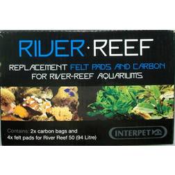 Interpet River Reef & Kent Marine Bioreef 94L Replacement Super Fine Filter Pads & Carbon