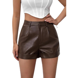 Shein Slant Pocket PU Shorts