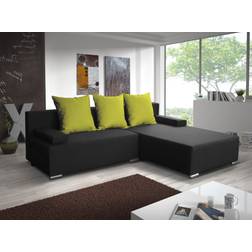 LUCY Graphite/Lime Green Sofa 234cm