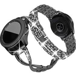 Jewelry Bling Replacement Strap for Galaxy Watch 6/5/4/Active 2 2-Pack