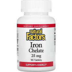 Natural Factors Iron Chelate 25 Mg 90