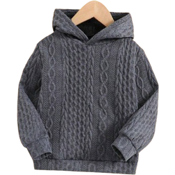 Shein Young Boy Solid Hoodie