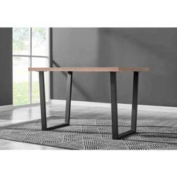 Furniturebox Kylo Cappuccino Corona Black Dining Table 80x120cm