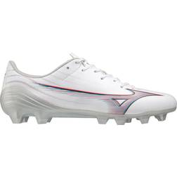 Mizuno Alpha Select FG Firm Ground Soccer Cleats White/Ignition-10.5 no color