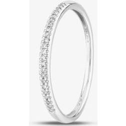 Pure Brilliance 9ct White Gold 0.08ct Diamond Pavé Set Half Eternity Ring THR15238-08
