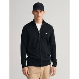 Gant Men Casual Cotton Zip Cardigan Black