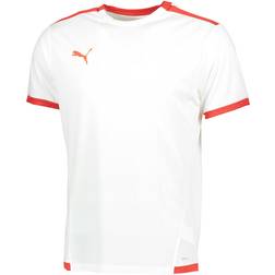 Puma Tränings T-Shirt teamLIGA Vit/Röd Vit