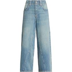 Free People We The Lucky You Mid-Rise Barrel Jeans by We The at, Ultra Light Beam, 29 Ultra Light Beam 29