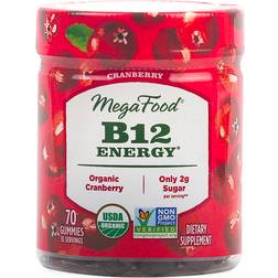 MegaFood B12 Energy Gummies Cranberry 70 stk