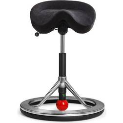 Backapp 2.0 Smart Alcantara Red Ball/Gray/Polished Aluminium Saddle Chair 81cm