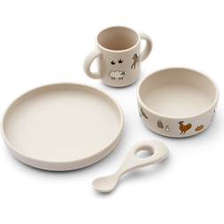 Liewood Vivi Silicon Tableware Set 4-pack Farm/Sandy