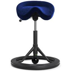 Backapp 2.0 Smart Alcantara Black Ball/Blue/Black Grey Saddle Chair 81cm