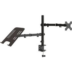vidaXL Skärmfäste För 4 Skärmar Svart Stål VESA 75/100 mm
