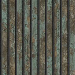 Crown Oxidize Teal Wallpaper M1750