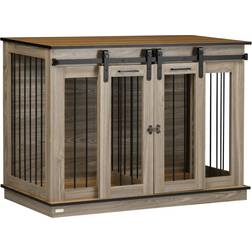 Pawhut Dog Crate for Large Dogs, Double Dog Cage for Small Dogs