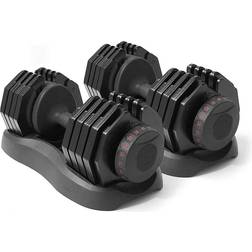 Strongology Home Fitness Adjustable Smart Dumbbells Pair 5kg to 40kg