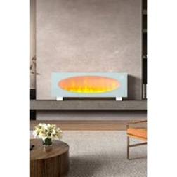 Living and Home 42-inch Freestanding Electric Fireplace with Remote White One Size