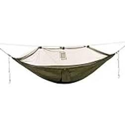 Snugpak Jungle Hammock WGTE with Integrated Mosquito Net Nylon Material, Easy Setup Camping Hammock Paracord Suspension System, Tree Protectors & Steel Carabiners Includes Stuff Sack Olive