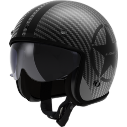 LS2 Bob II Carbon Star Jet Helmet - Matt Black Grey