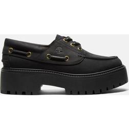 Timberland Stone Street Boat Shoe For Women In Black Black