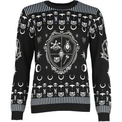 Disney Wednesday Crest Christmas Jumper - Black