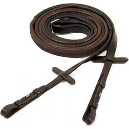 Schockemöhle Schockemohle Rubber Reins Hook & Stud, Nougat Full Nougat