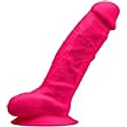 Silexd Dildo, realistisk, rosa, dubbel densitet, nr 1, 23 cm