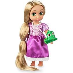 Disney Store Rapunzel Animator Toddler Doll Tangled 39cm 15inches with Realistic Rooted Hair, Outfit and Padded Satin Pascal Soft Toy Suitable for