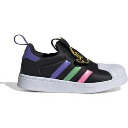 adidas Kid's Originals x Disney Mickey Superstar 360 Shoes - Core Black/Cloud White/Yellow