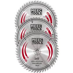 Meec Tools Sågklingor för kap-/gersåg 3 delar Ø216 mm 24/60/80T