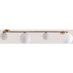 Sklum Plafonnier Avec 4 Boules De Cristal Uvol Sklum Doré