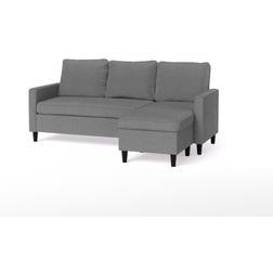 Zinus Hudson Convertible Sectional Gray Sofa 75.9"