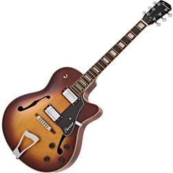 Hartwood Novella Hollowbody Guitar Tobacco Sunburst