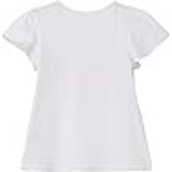 s.Oliver Junior Girl's T-shirt Med Paljetter - Vit
