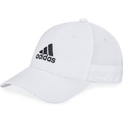 adidas Embroidered Logo Lightweight Baseball Kappe - White/Black