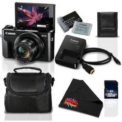 Canon PowerShot G7 X Mark II w/Accessories Bundle -Digital Camera w/1 Inch CMOS Sensor Tilt LCD Screen Touchscreen Acces