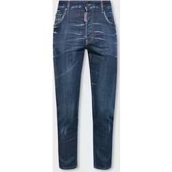 DSquared2 navy schlanke Jeans mit Verschleiß Blue IT