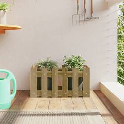 vidaXL Garden Planter with Fence Design 60x30x30 cm